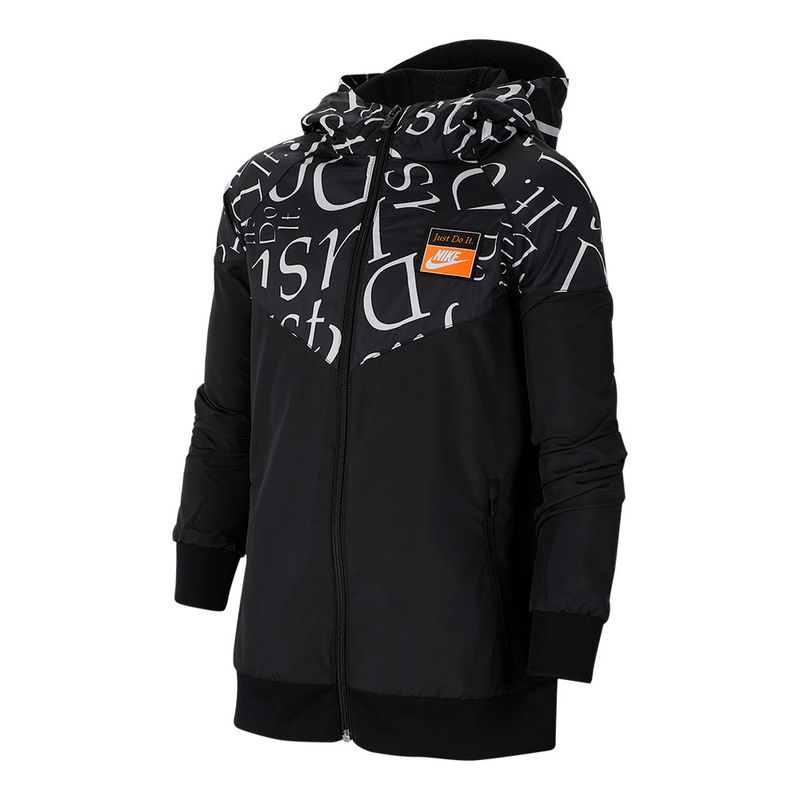 Jaqueta-Nike-Windrunner-Just-Do-It-Infantil-Preta