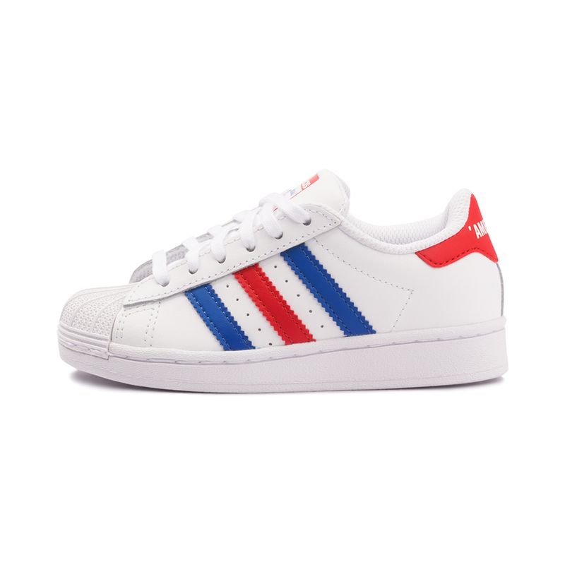 Adidas superstar femme on sale bleu blanc rouge