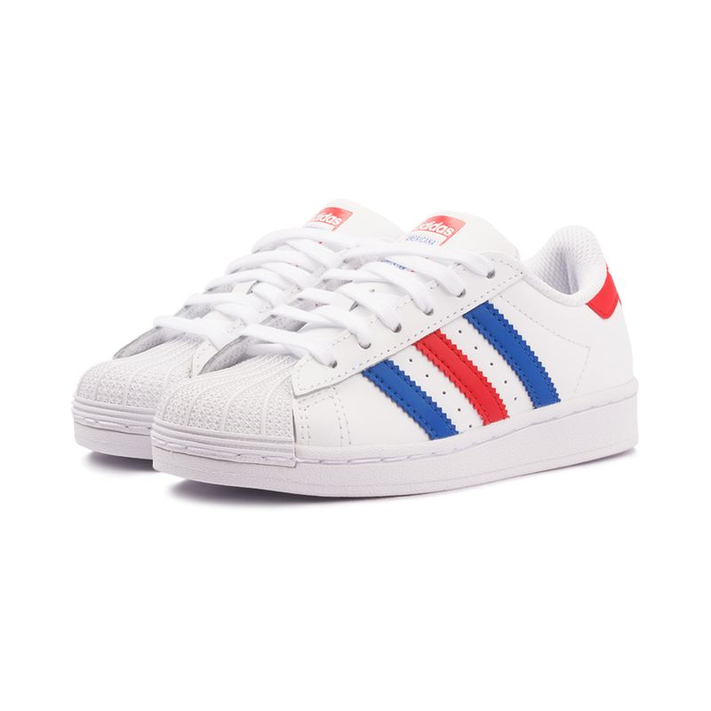 Adidas bleu blanc rouge on sale superstar