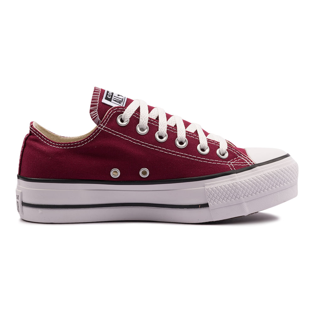 Tênis Infantil Converse All Star Chuck Taylor - Branco+Vinho