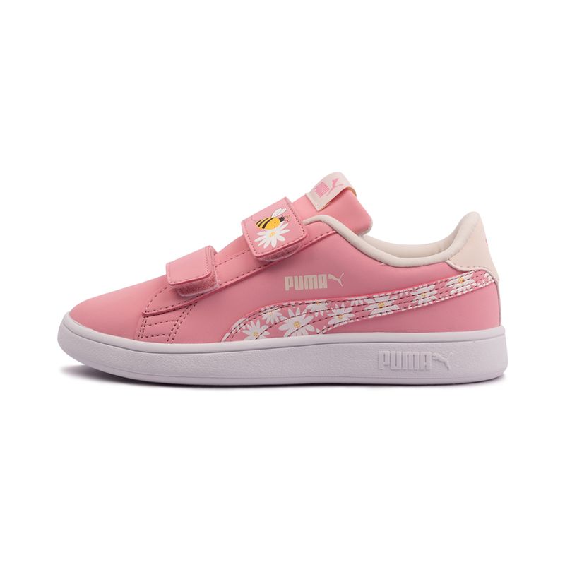 Tenis-Puma-Smash-V2-Bees-Ps-Infantil-Rosa