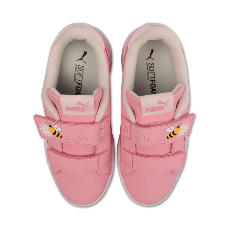 Tenis-Puma-Smash-V2-Bees-Ps-Infantil-Rosa-4