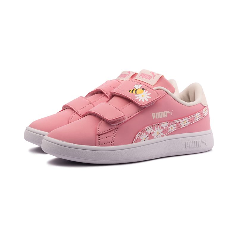 Tenis-Puma-Smash-V2-Bees-Ps-Infantil-Rosa-5