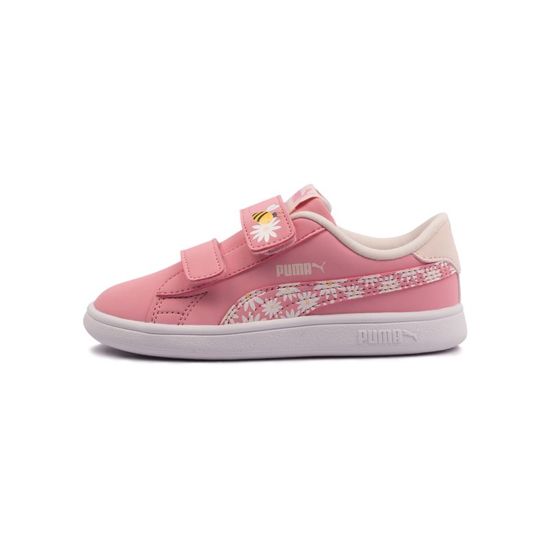 Tenis-Puma-Smash-V2-Bees-Td-Infantil-Rosa