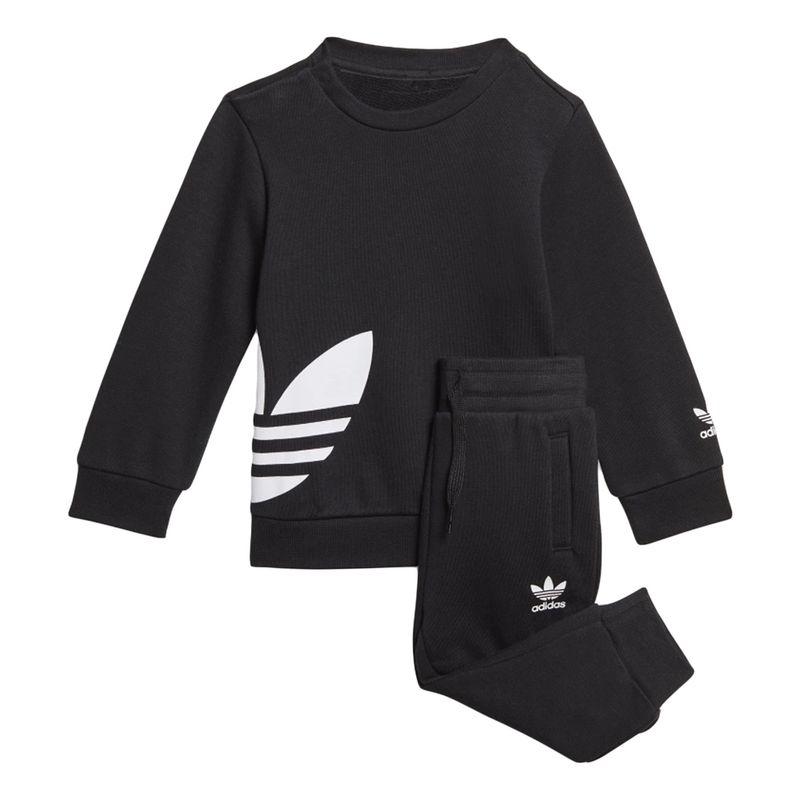 Conjunto-adidas-Big-Trefoil-Infantil-FM560-1-001-Preto