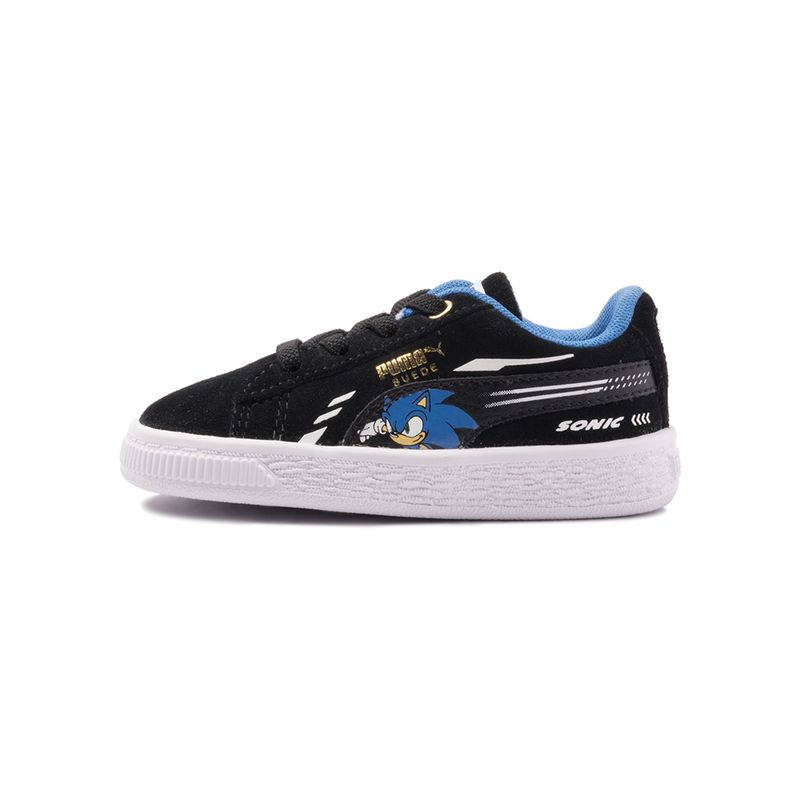 Tenis-Puma-X-Sega-Suede-Sonic-Td-Infantil-Preto