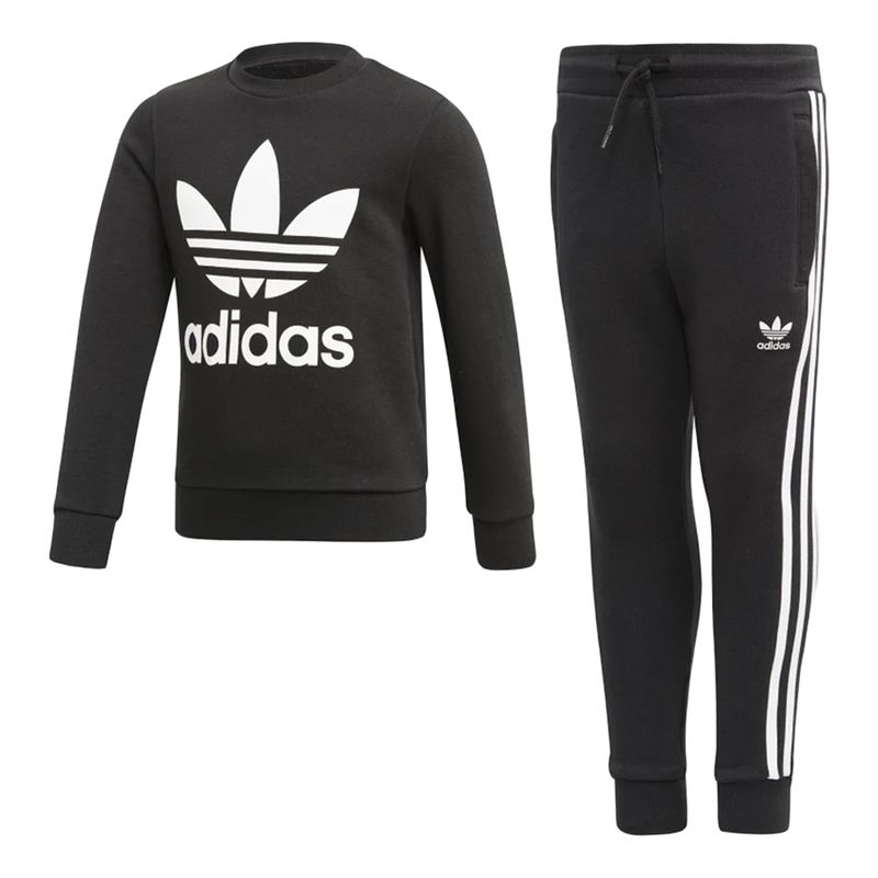 Conjunto-Adidas-Crew-Set-Infantil-Preto