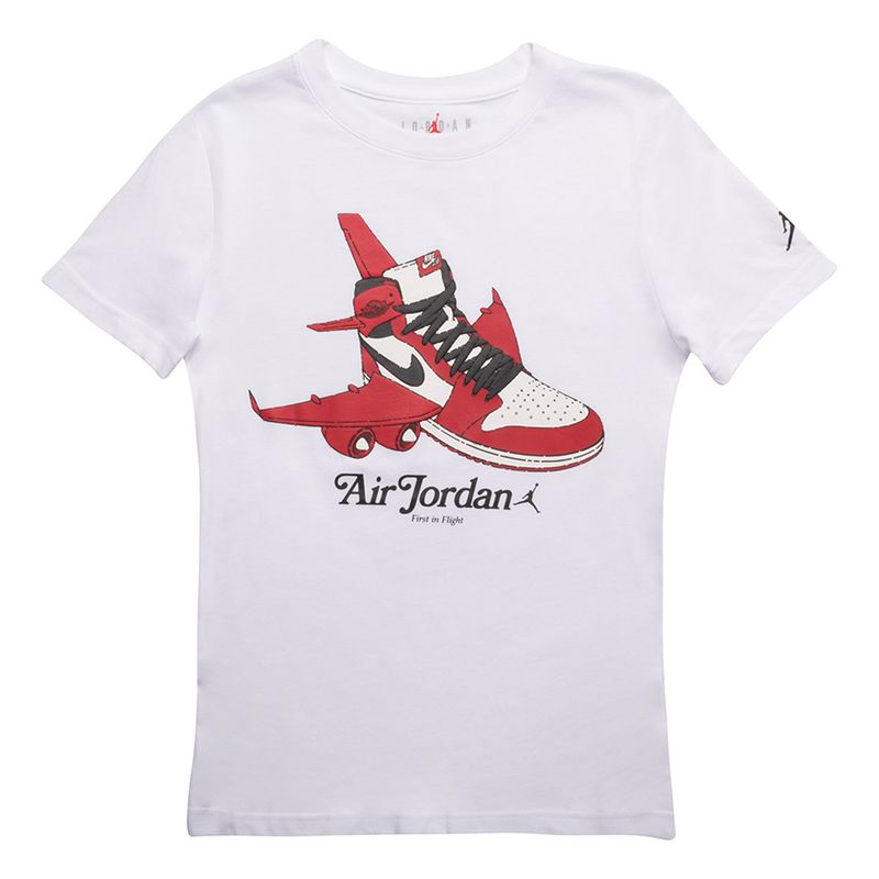 Camiseta-Air-Jordan-1-Takeoff-Infantil-Branca