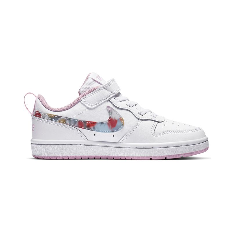 Tenis-Nike-Court-Borough-Low-2-Flrl-Psv-Infantil-Branco-3