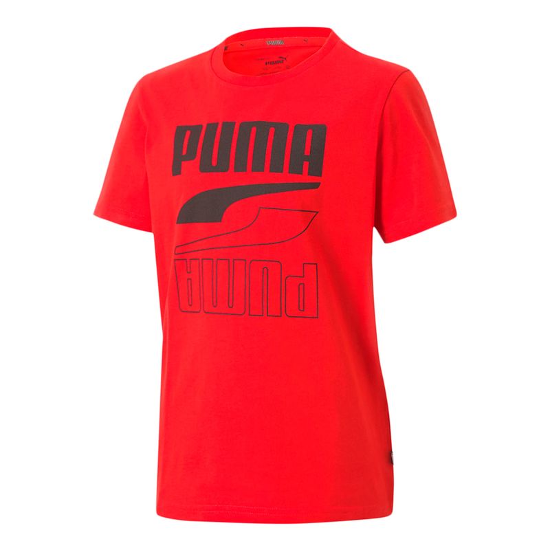 Camiseta-Puma-Rebel-Bold-Infantil-Vermelha