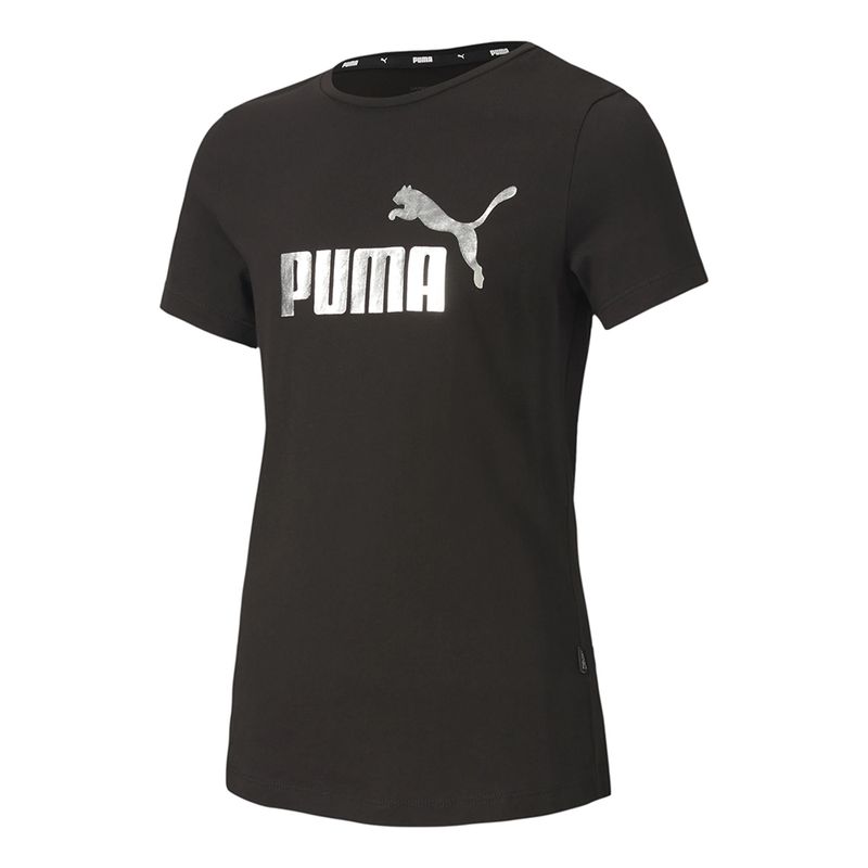 Camiseta-Puma-Ess--Infantil-Preta