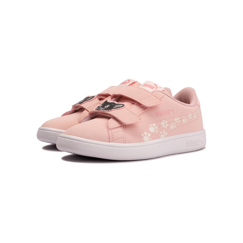 Tenis-Puma-Smash-V2-Animals-TD-Infantil-Rosa-5