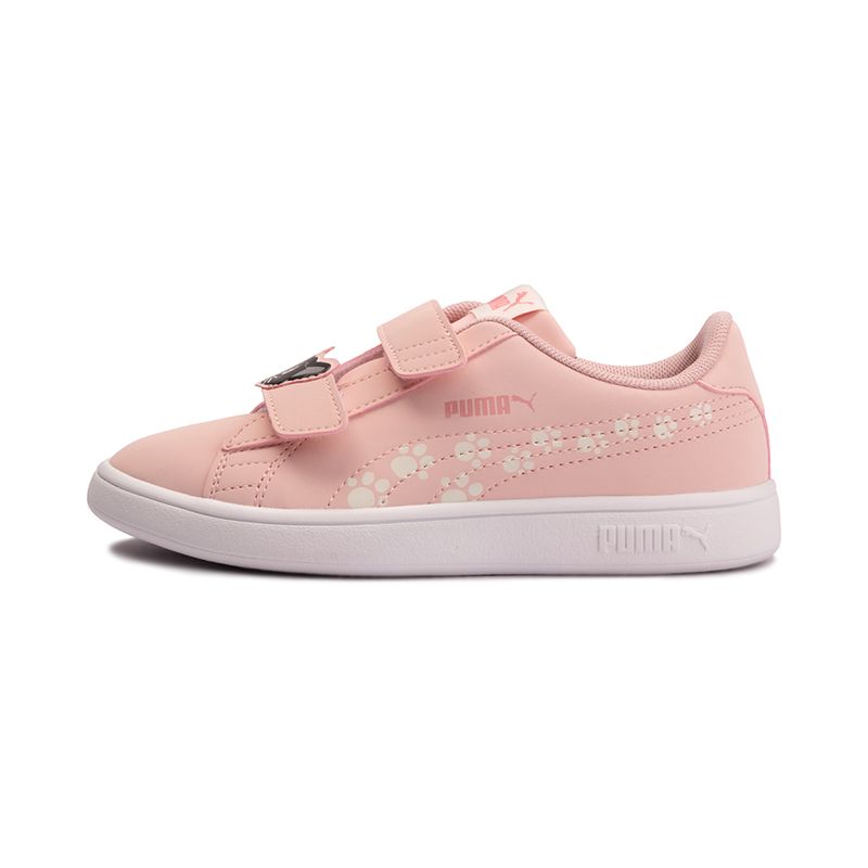 Tenis-Puma-Smash-V2-Animals-PS-Infantil-Rosa