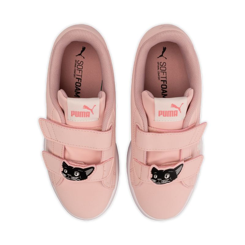 Tenis-Puma-Smash-V2-Animals-PS-Infantil-Rosa-4