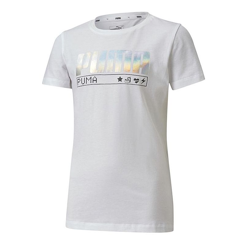 Camiseta-Puma-Alpha-Tee-Infantil-Branca