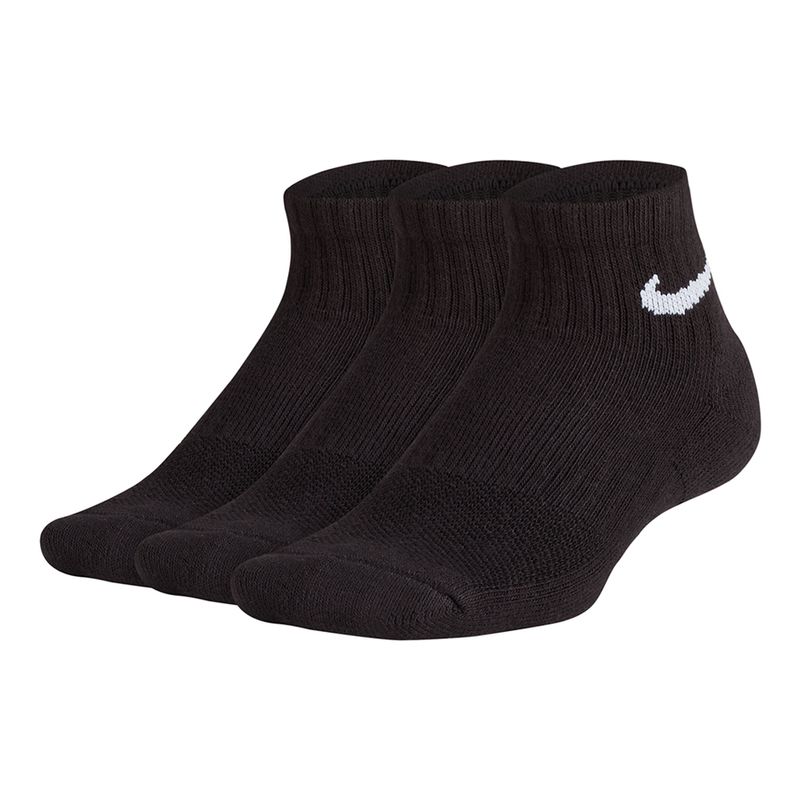 Meia-Nike-Performance-Cushioned-QT-3-Pares-Infantil-Preto