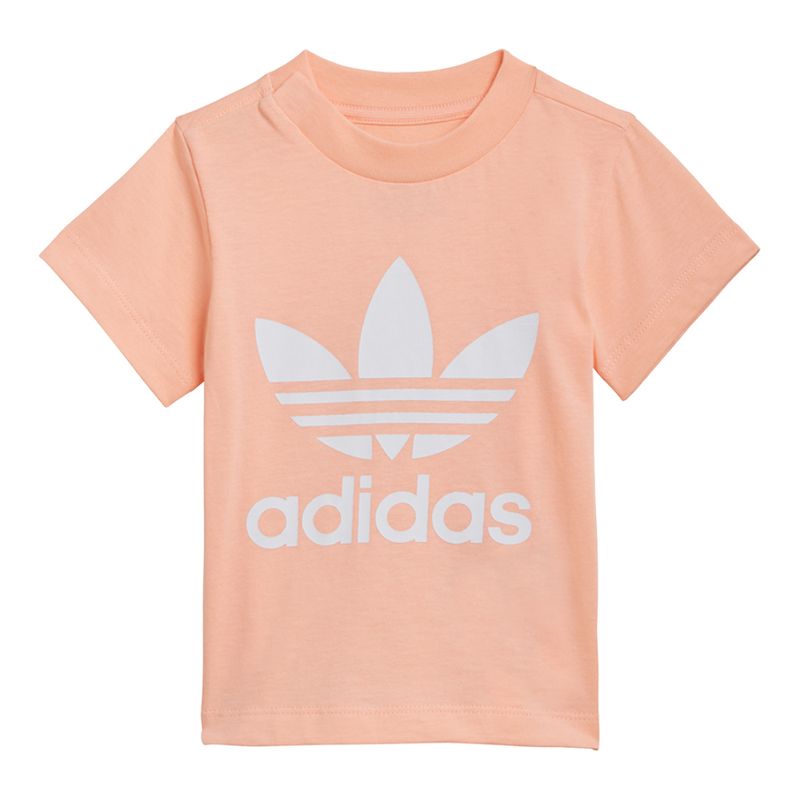 Camiseta-adidas-Originals-Trefoil-Infantil-Salmao