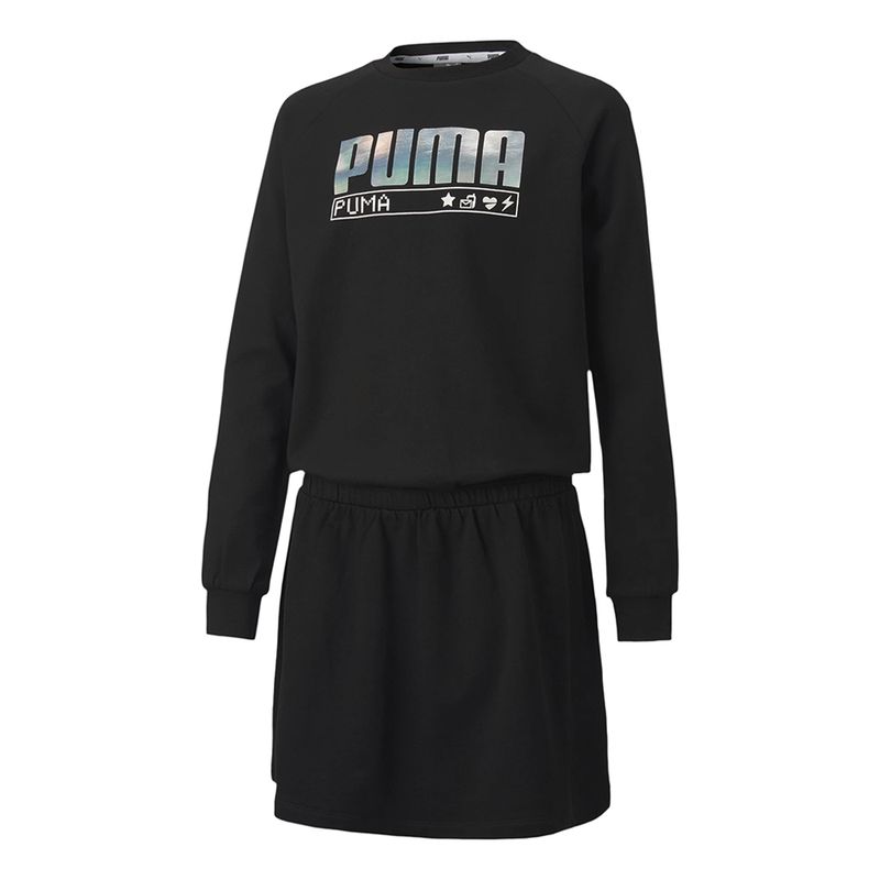 Conjunto-Puma-Alpha-Dress-Infantil-Preto