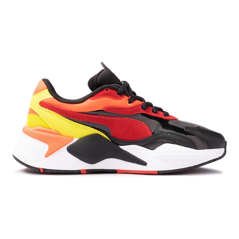 Tenis-Puma-Rs-X³-Neon-Flamme-GS-Infantil-Multicolor