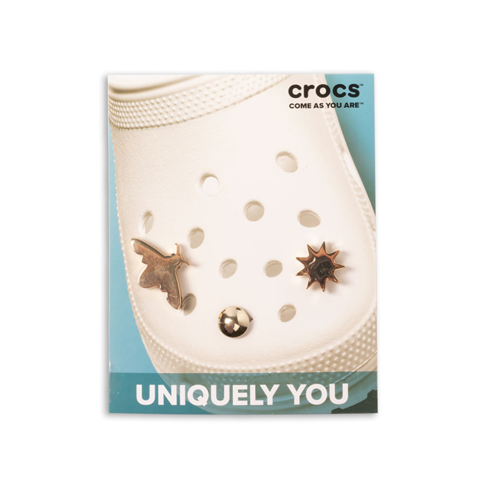 Jibbitz Crocs Elevated Gold 3 Pack Jibbitz e na magicfeet magicfeet