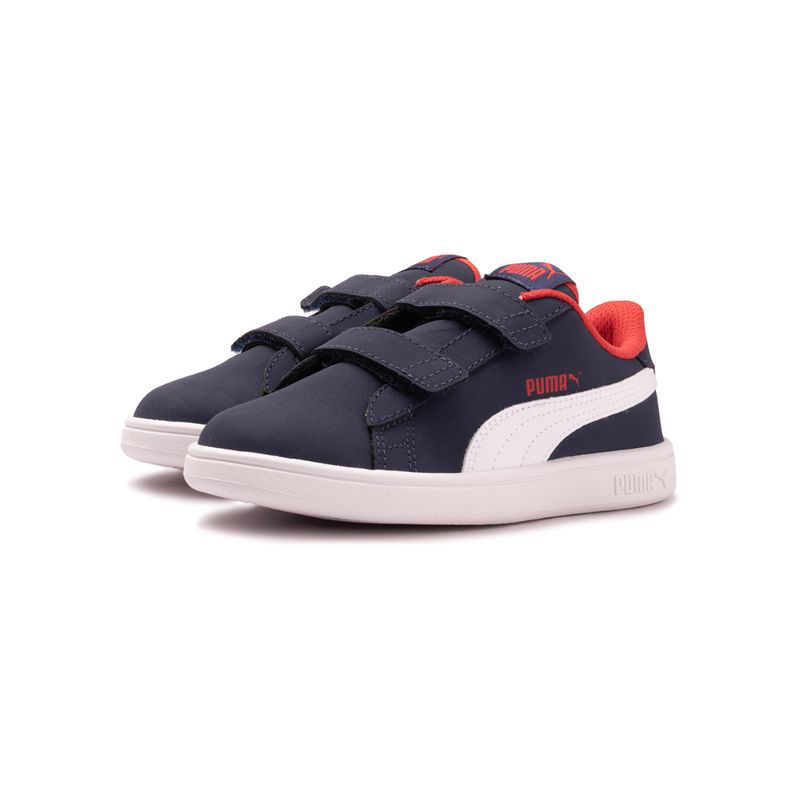 Tenis-Puma-Smash-V2-Sl-Velcro-PS-Infantil-Azul-5