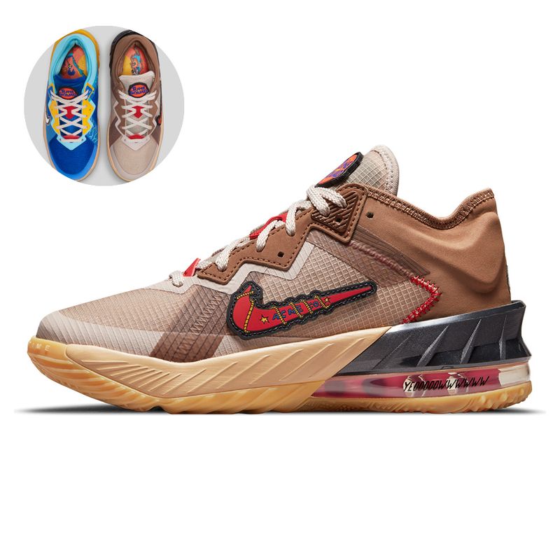 Tenis-Nike-Lebron-XVIII-Low-GS-Infantil-Multicolor