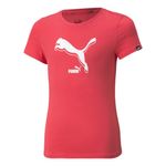 Camiseta-Puma-Power-Logo-Infantil-Rosa