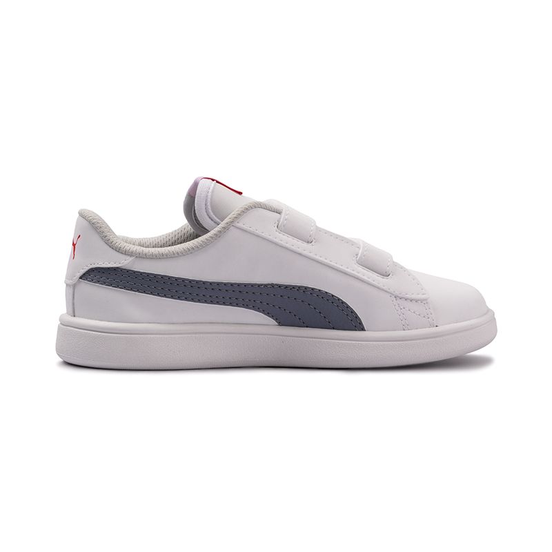 Tenis-Puma-Smash-V2-Sl-Velcro-PS-Infantil-Branco-3