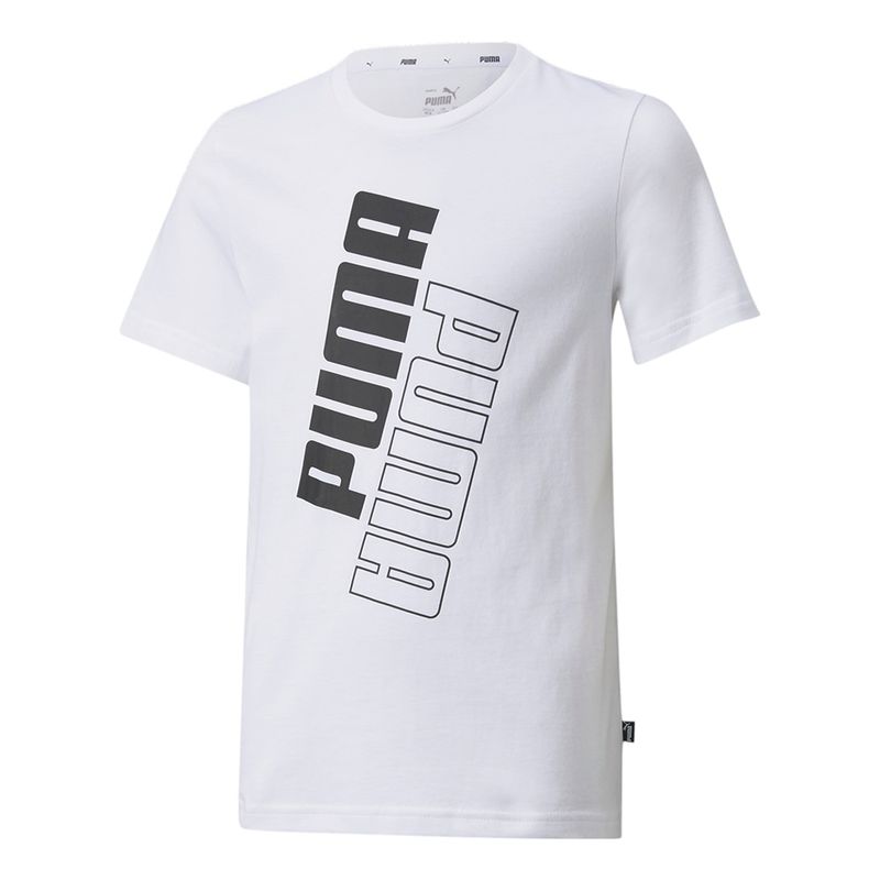 Camiseta-Puma-Power-Logo-Infantil-Branca