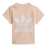 Camiseta-adidas-Trefoil-Infantil-Bege