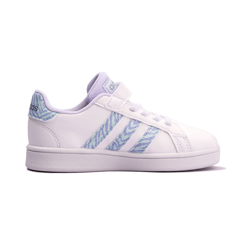 Tenis-adidas-Grand-Court-Zebra-PS-Infantil-Branco-3