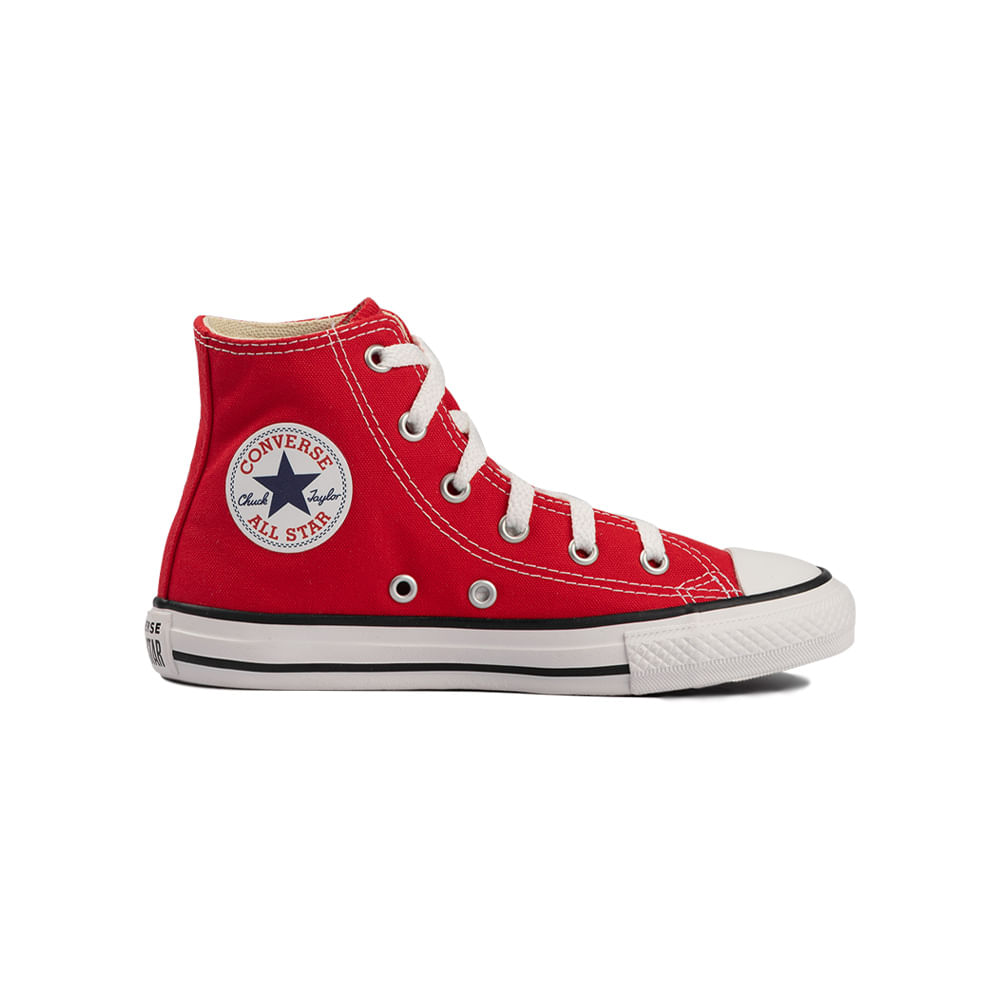 Tênis Converse Chuck Taylor All Star Canvas Infantil Preto / Vermelho