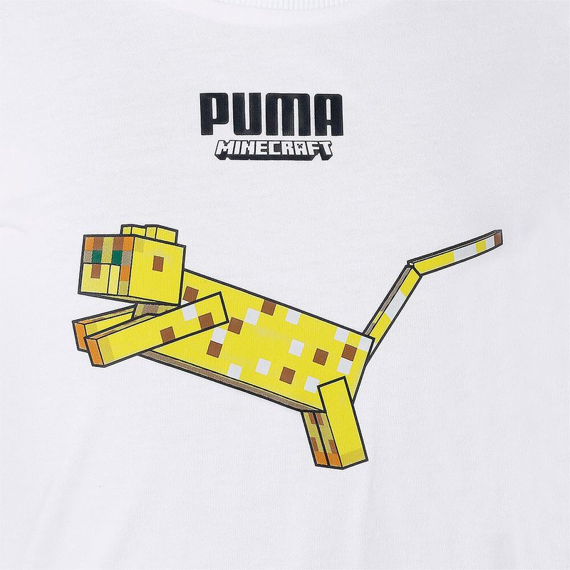 Camiseta-Puma-x-Minecraft-Graphic-Infantil-Branca-4