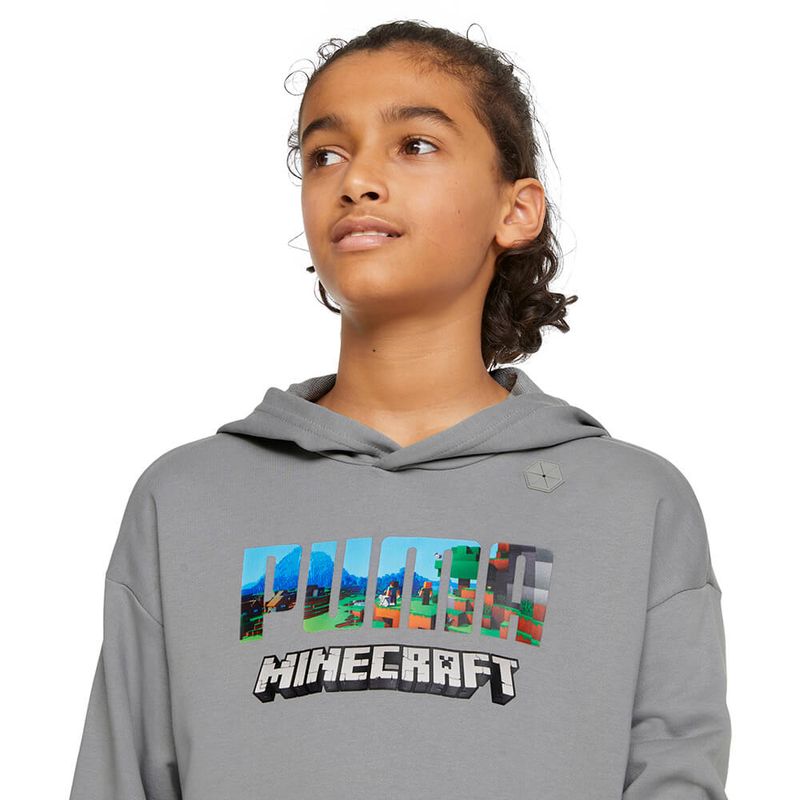 Blusa-Puma-x-Minecraft-Infantil-Cinza-2