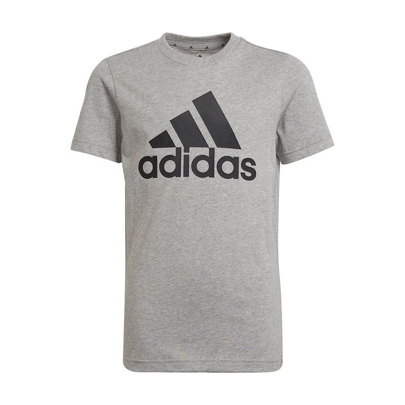 Camiseta-adidas-3Bar-Infantil-Cinza