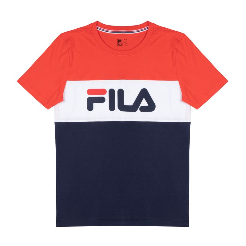 Camiseta Fila Color Block Infantil Camiseta e na magicfeet