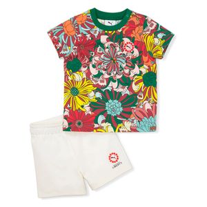 Conjunto Puma x Liberty Minicats Manga Curta Infantil