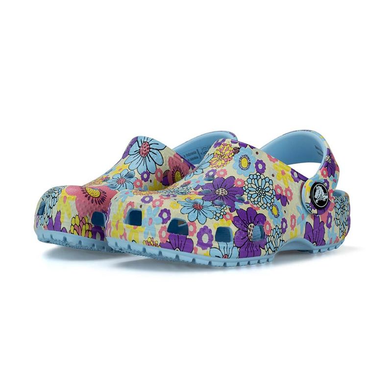 Sandalia-Crocs-Classic-Retro-Floral-Clog-T-PS-Infantil