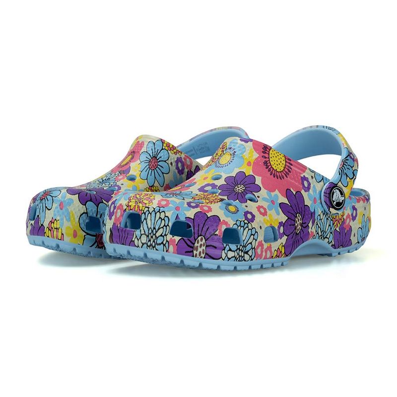 Sandalia-Crocs-Classic-Retro-Floral-Clog-K-GS-Infantil