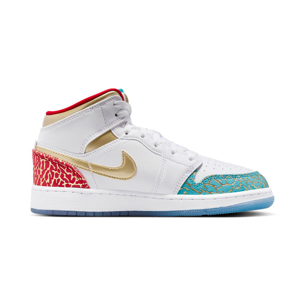 Tenis Air Jordan 1 Mid GS Infantil | Tenis e na magicfeet
