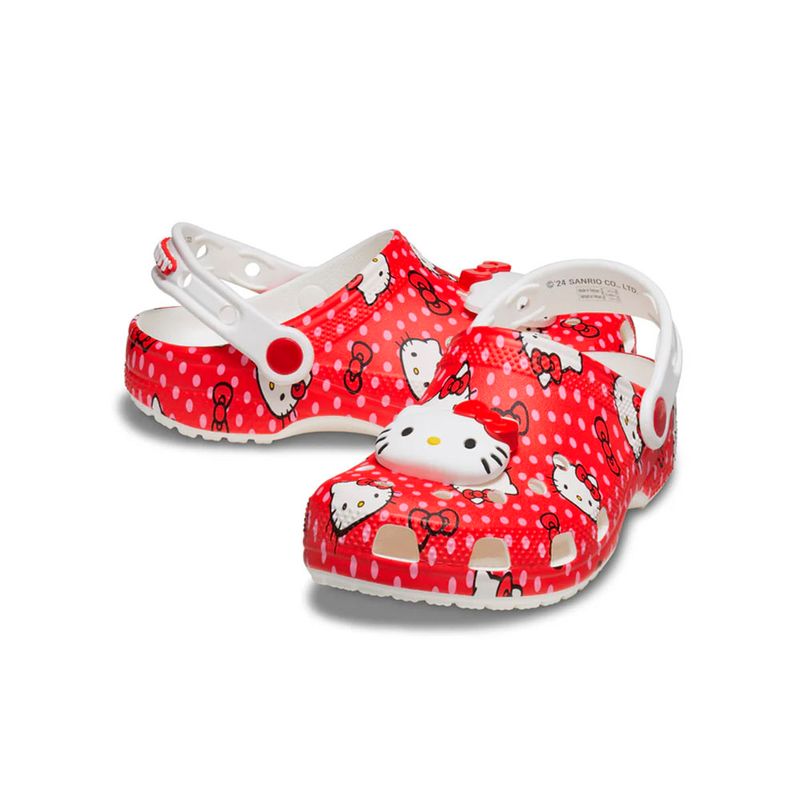 Sandalia-Crocs-Hello-Kitty-Red-Classic-Clog-K-Infantil