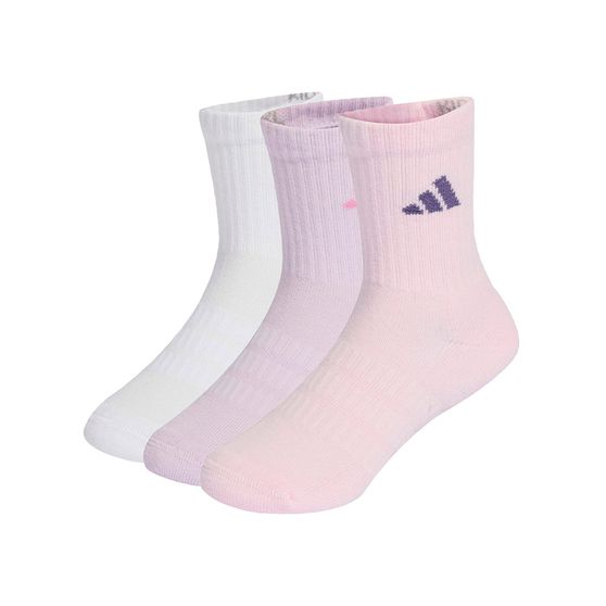 Meia adidas Cano Médio KD Crew 3 Pares Infantil